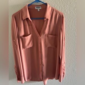 Express Women's Coral Portofino Shirt